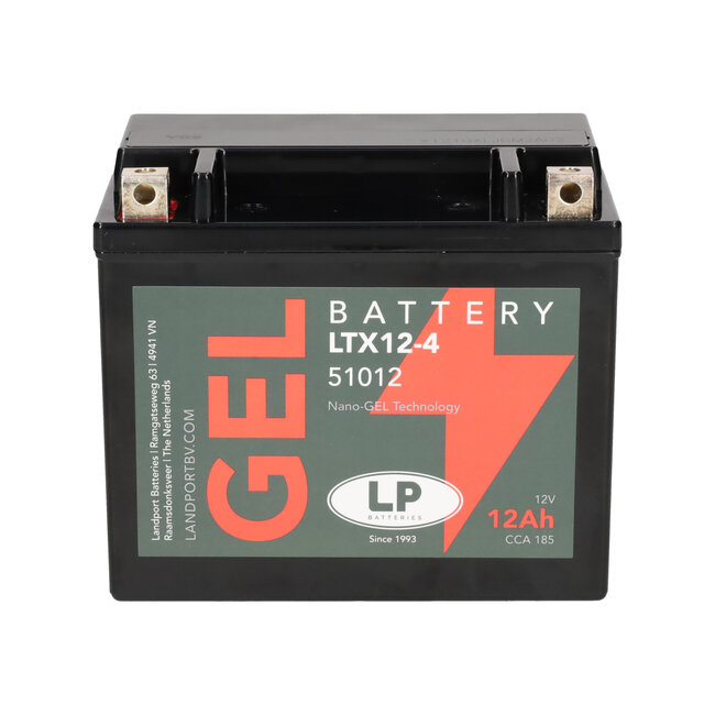 Landport (LP) LTX12-4 motor GEL accu 12 volt 12,0 ah (51012 - GTX12-4)