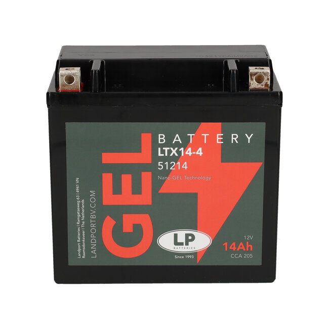 Landport (LP) LTX14-4 motor GEL accu 12 volt 14,0 ah (51214 - GTX14-4)