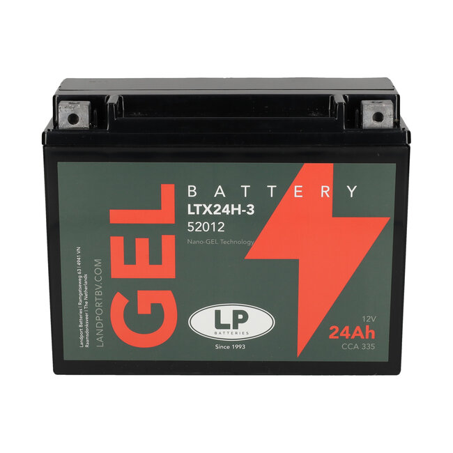 Landport (LP) LTX24H-3 motor GEL accu 12 volt 24,0 ah (52012 - G50N18LA2)