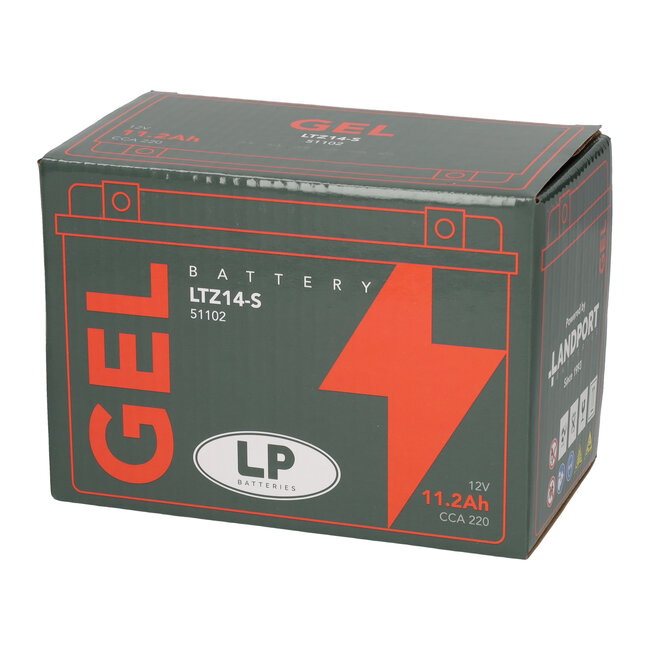 Landport (LP) LTZ14-S motor GEL accu 12 volt 11,2 ah (51102 - GTZ14-S)
