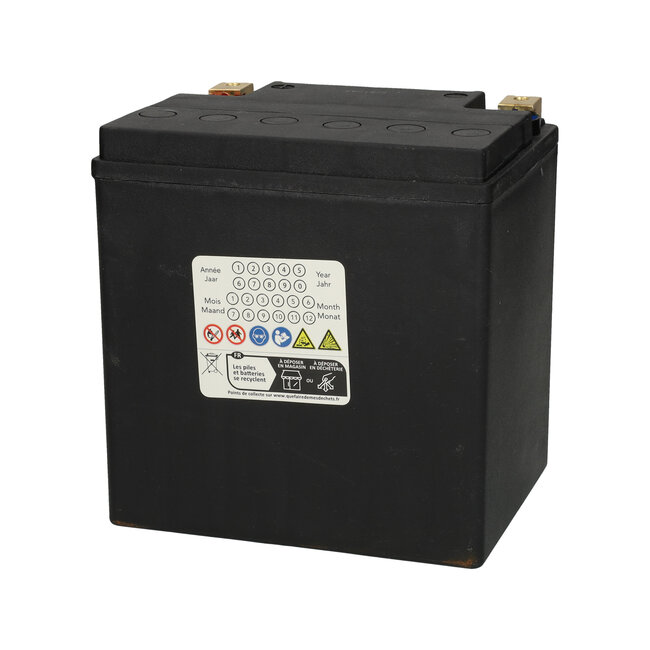 Landport (LP) HVT-2 Harley accu AGM 12 volt 30 ah (MH HVT-2) met de + rechts voor