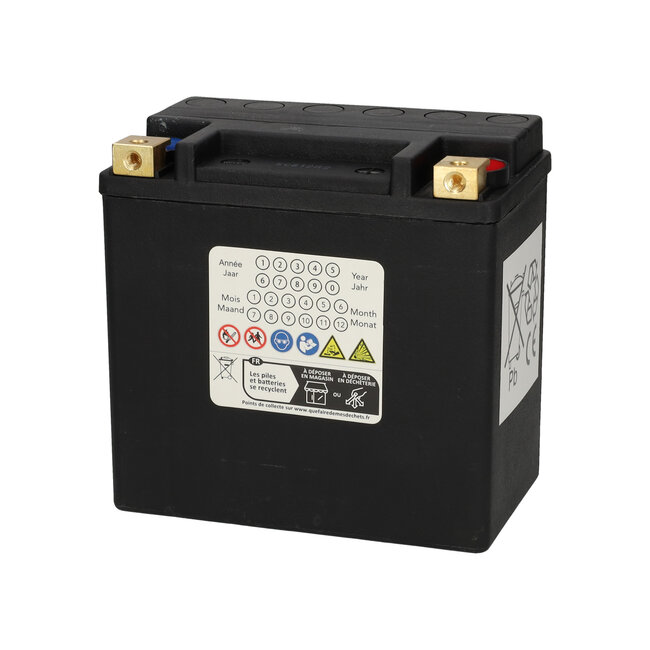 Landport (LP) HVT-3 Harley accu AGM 12 volt 14 ah (MH HVT-3) met de + rechts voor