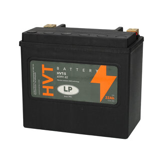 Landport (LP) HVT 5 Harley AGM accu 12 volt 22 ah type 65991-82 (MH HVT-5) met de + links voor
