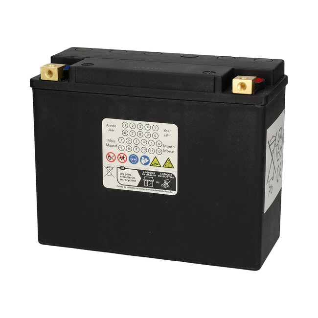 Landport (LP) HVT-6 Harley accu AGM 12 volt 23 ah (MH HVT-6) met de + rechts voor