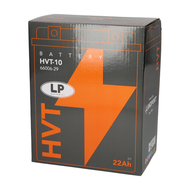 Landport (LP) HVT 10 Harley accu 6 volt 22 ah retro look (MH HVT-10)