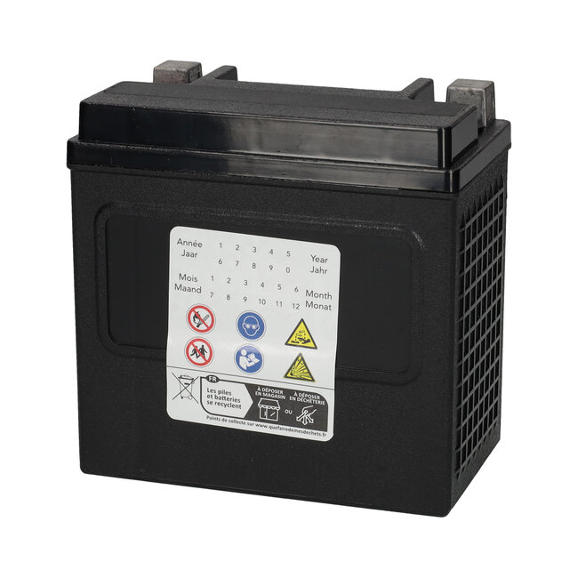 Landport (LP) Harley accu HVTG14H-3 (MH GHD14H-3) 12 volt 14,0 ah met de + rechts voor