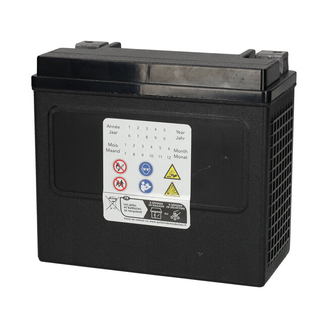 Landport (LP) Harley accu HVTG20H-4 (MH GHD20H-4) 12 volt 19 ah met de + links voor