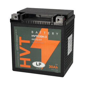 Landport (LP) Harley accu HVTG30H-3 (MH GHD30H-3) 12 volt 30 ah met de + rechts voor