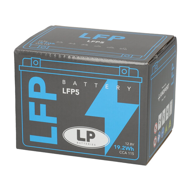 Landport (LP) LFP5 12 volt 19,2 Wh ﻿Lithium LiFePO4 accu
