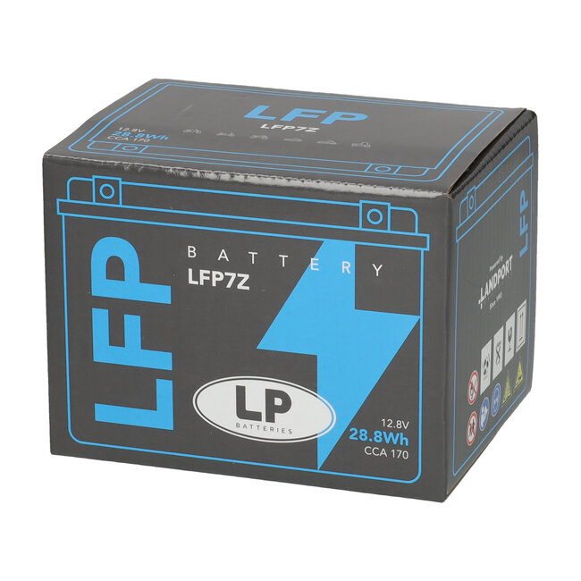 Landport (LP) LFP7Z 12 volt 28,8 Wh ﻿Lithium LiFePO4 accu
