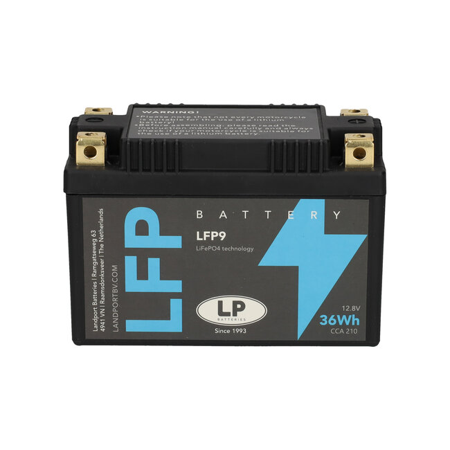 Landport (LP) LFP9 12 volt 36.0 Wh ﻿Lithium LiFePO4 accu