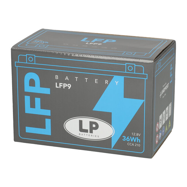 Landport (LP) LFP9 12 volt 36.0 Wh ﻿Lithium LiFePO4 accu