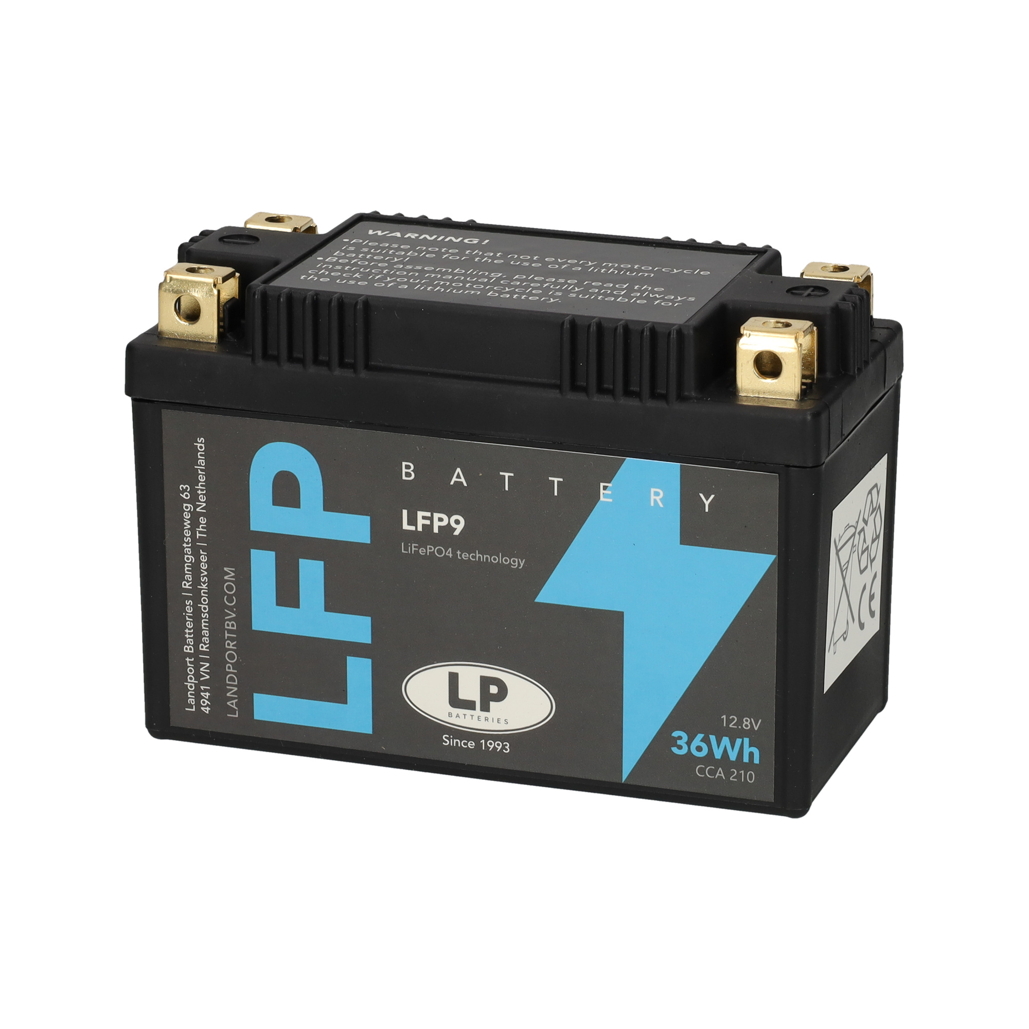 LFP9 12 volt 36 Wh ﻿Lithium LiFePO4 accu - Accu Service Holland