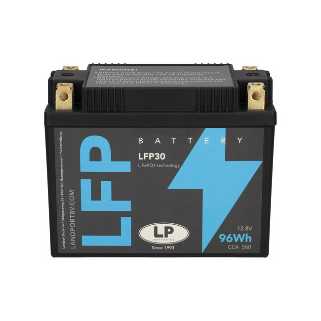 Landport (LP) LFP30 12 volt 96,0 Wh ﻿Lithium LiFePO4 accu