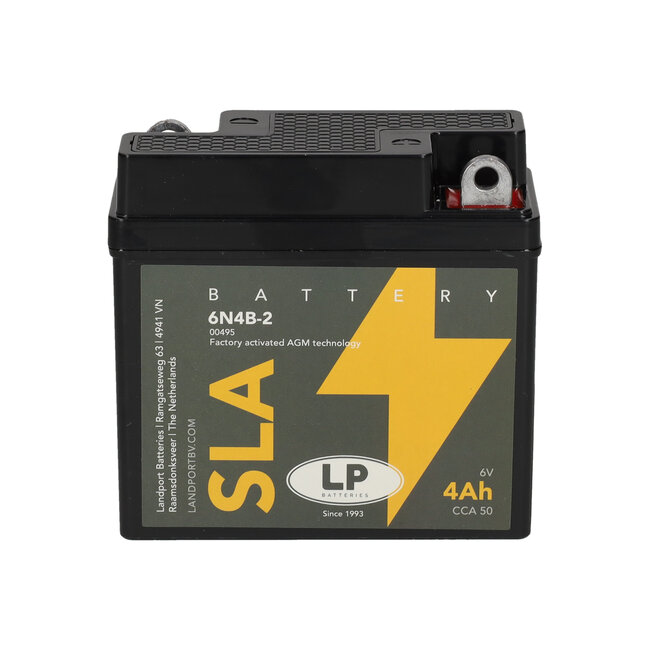 Landport (LP) SLA 6N4B-2 motor accu 6 volt 4,0 ah (00495)