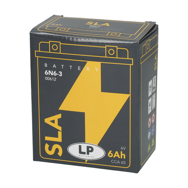 Landport (LP) SLA 6N6-3 motor accu 6 volt 6,0 ah (00612)