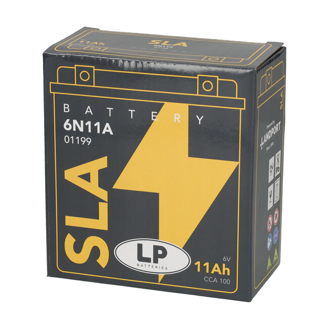 Landport (LP) SLA 6N11A motor accu 6 volt 11,0 ah (01199)