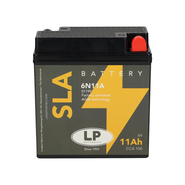 Landport (LP) SLA 6N11A motor accu 6 volt 11,0 ah (01199)