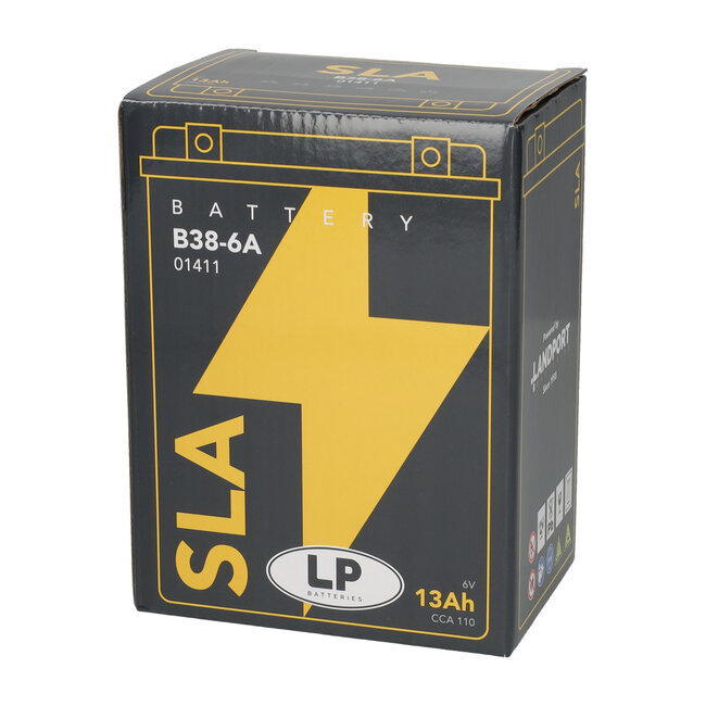 Landport (LP) SLA B38-6A motor accu 6 volt 13,0 ah (01411)