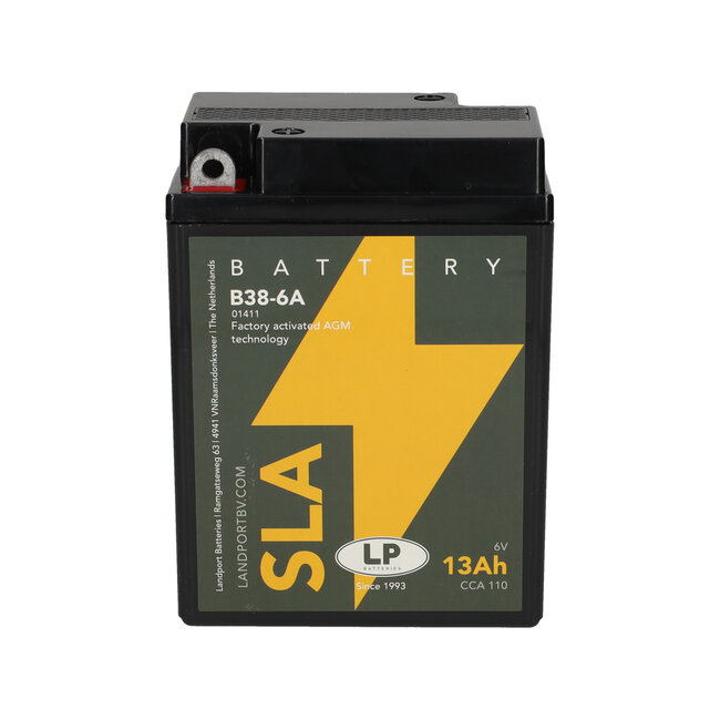 Landport (LP) SLA B38-6A motor accu 6 volt 13,0 ah (01411)