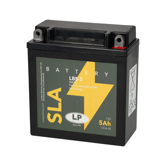 Landport (LP) SLA LB5-3 motor accu 12 volt 5 ah (50512 - YB5-3)
