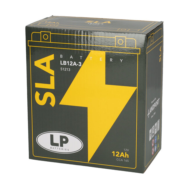 Landport (LP) SLA LB12A-3 motor accu 12 volt 12 ah (51213 - YB12A-3)