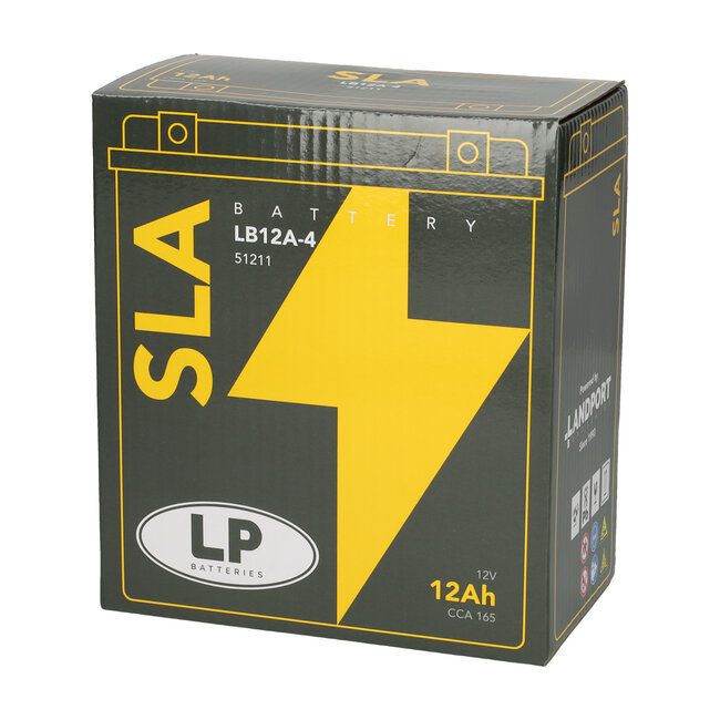 Landport (LP) SLA LB12A-4 motor accu 12 volt 12 ah (51211 - YB12A-4)