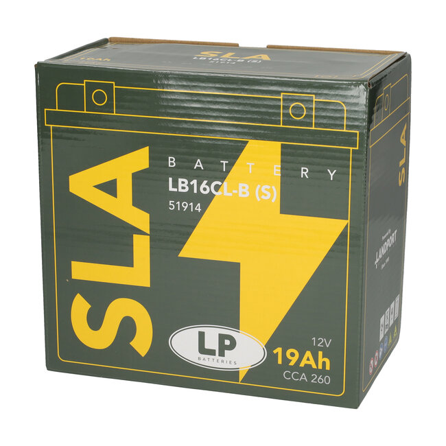 Landport (LP) SLA LB16CL-B(s) Motor accu 12 volt 19,0 ah (51914 - YB16CL-B(S))