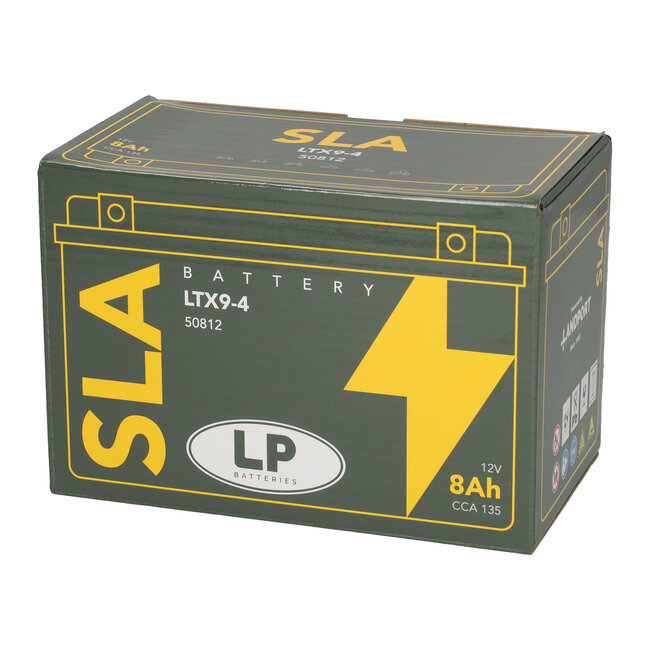 Landport (LP) LTX9-4 (SLA 12-8) Motor accu 12 volt 8,0 ah (50812 - YTX9-4)