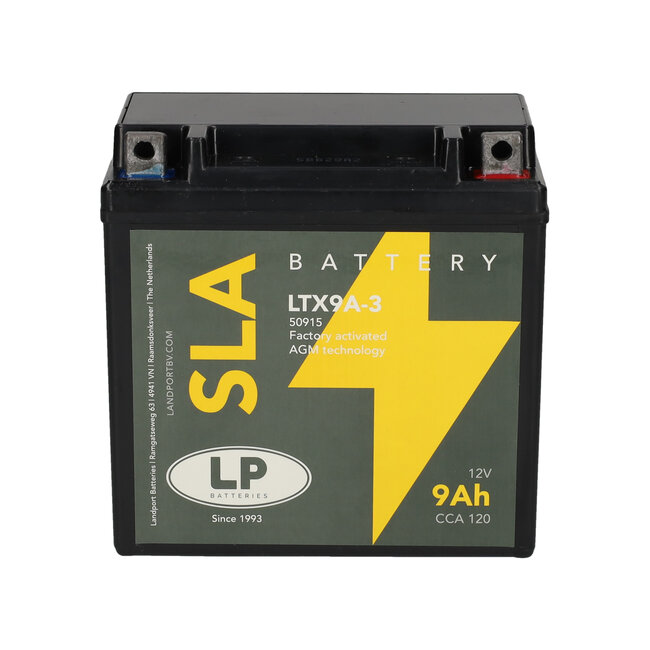 Landport (LP) SLA LTX9A-3 motor accu 12 volt 9 ah (50915 - YTX9A-3)