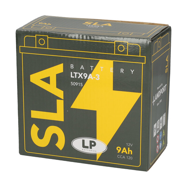 Landport (LP) SLA LTX9A-3 motor accu 12 volt 9 ah (50915 - YTX9A-3)