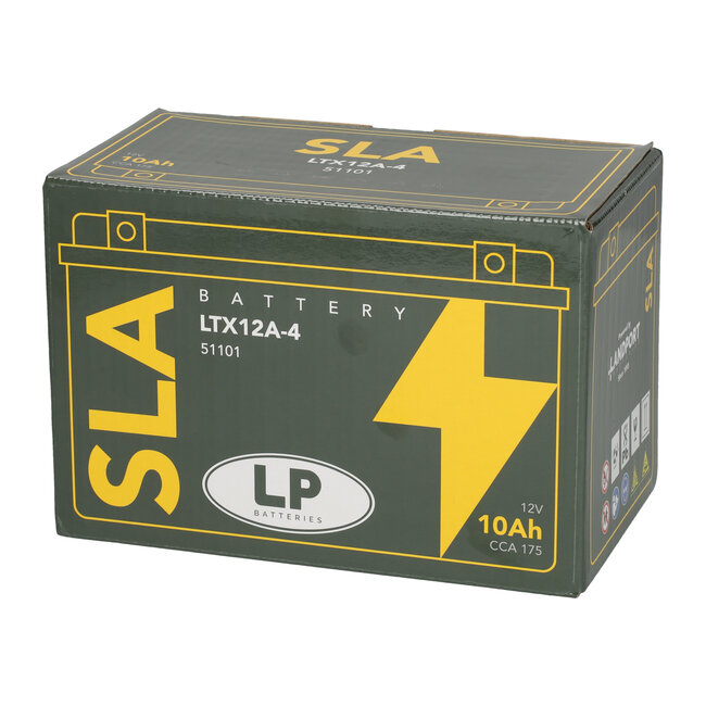 Landport (LP) SLA LTX12A-4 motor accu 12 volt 10 ah (51101 - YTX12A-4)