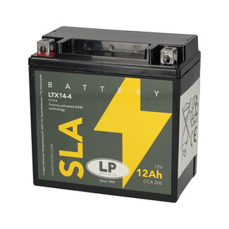 Landport (LP) SLA LTX14-4 Motor accu 12 volt 12 ah (51214 - YTX14-4)