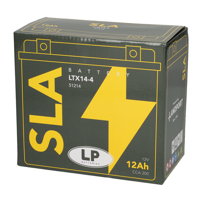 Landport (LP) SLA LTX14-4 Motor accu 12 volt 12,0 ah (51214 - YTX14-4)