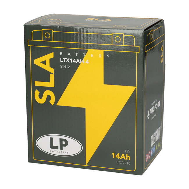 Landport (LP) SLA LTX14AH-4 motor accu 12 volt 14 ah (51412 - YTX14AH-4)