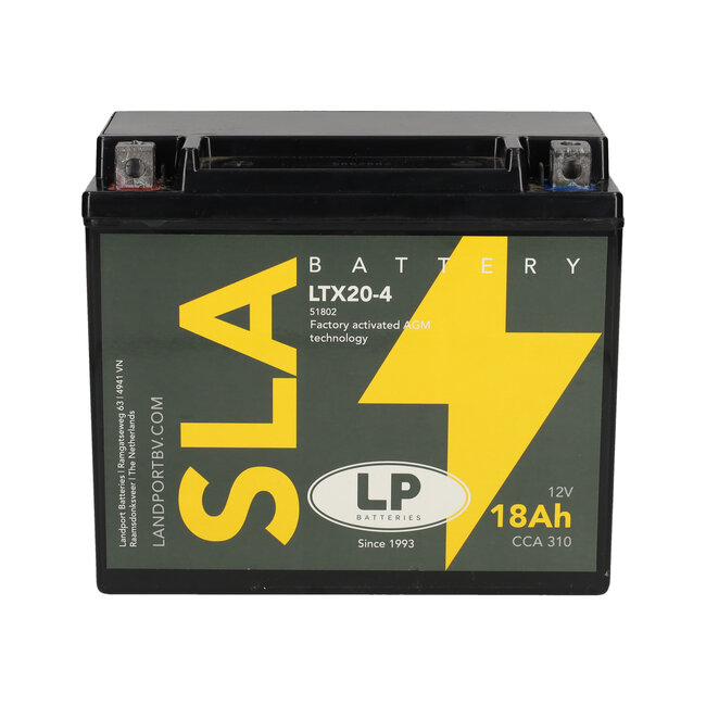 Landport (LP) SLA LTX20-4 motor accu 12 volt 18 ah (51802 - YTX20-4)