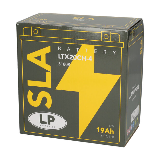 Landport (LP) SLA LTX20CH-4 motor accu 12 volt 19 ah (51808 - YTX20CH-4)