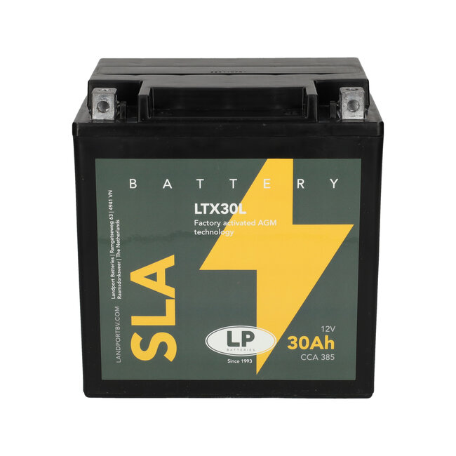 Landport (LP) SLA LTX30L Motor accu 12 volt 30,0 ah (83000 - YTX30L)