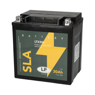 Landport (LP) SLA LTX30L Motor accu 12 volt 30 ah (83000 - YTX30L)
