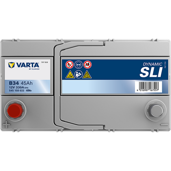 Varta Auto accu 12 volt 45 Ah SLI Dynamic type B34