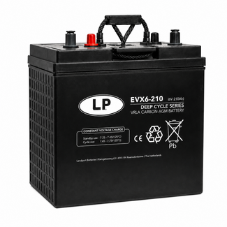 Dynac 6 volt 210 ah type EVX 6210 AGM Deep Cycle accu