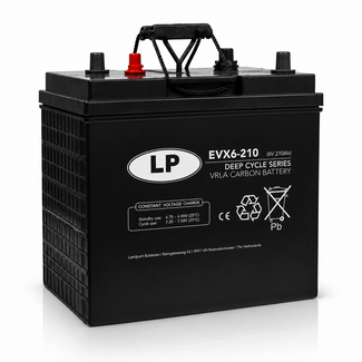 Dynac 6 volt 210 ah type EVX 6-210 AGM Deep Cycle accu