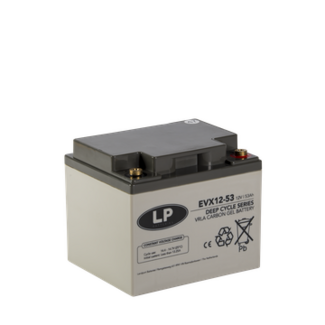 Landport (LP) AGM-GEL-Carbon accu EVX12-53 Deep Cycle 12 v 53 ah