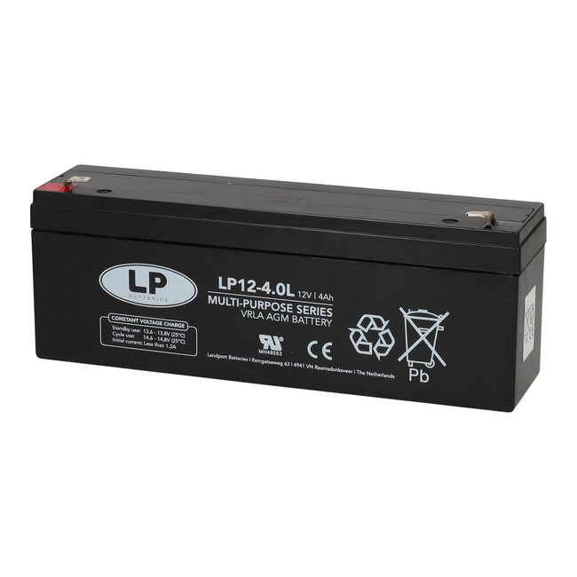 Landport (LP) VRLA-LP accu 12 volt 4,0 ah LP12-4,0L