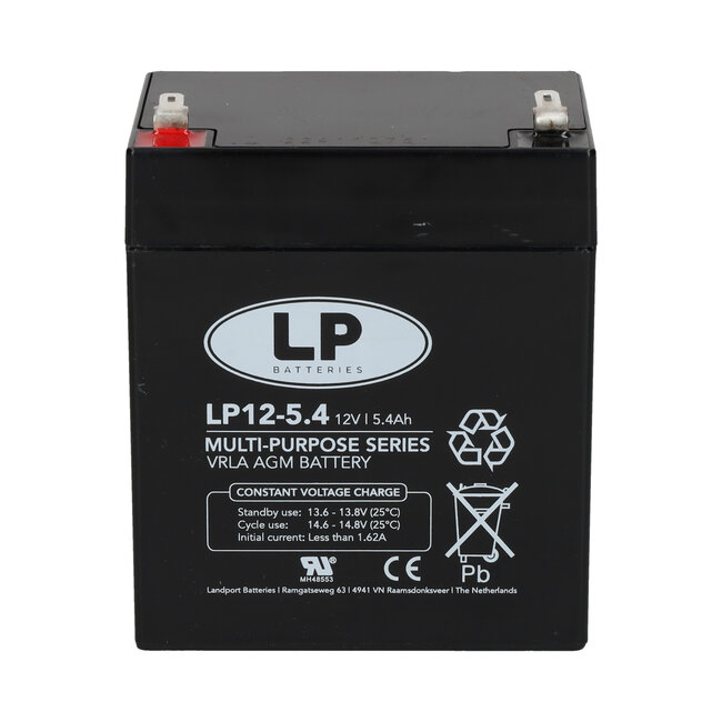 Landport (LP) VRLA-LP accu 12 volt 5,4 ah LP12-5,4 (t1)