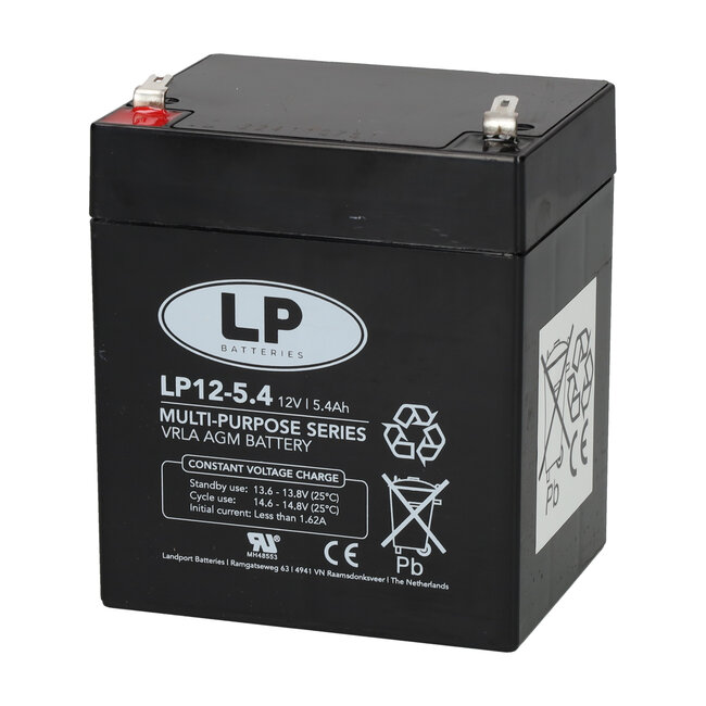 Landport (LP) VRLA-LP accu 12 volt 5,4 ah LP12-5,4 (t1)