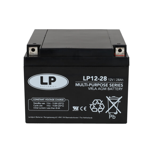 Landport (LP) VRLA-LP accu 12 volt 28.0 ah LP12-28