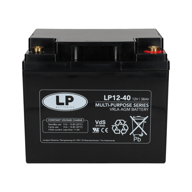 Landport (LP) VRLA-LP accu 12 volt 38.0 ah LP12-40 VDS