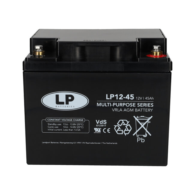 Landport (LP) VRLA-LP accu 12 volt 45 ah LP12-45 VDS