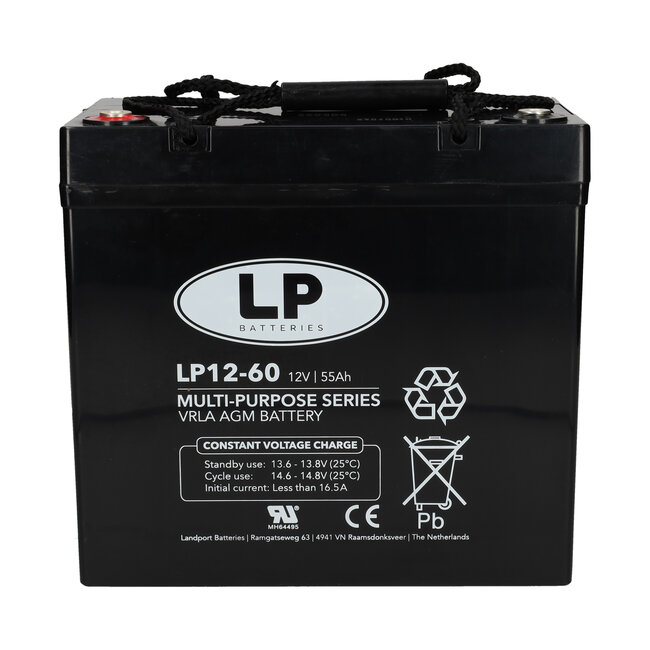 Landport (LP) VRLA-LP accu 12 volt 55 ah LP12-60